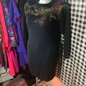 Vintage Embellished Knot Dress